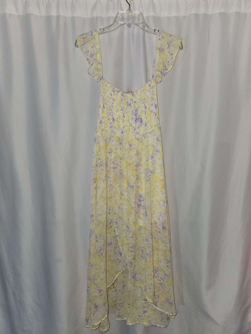 Yellow & Lavender Floral Maxi Dress #whimsical #cottagecore #ethereal #flowing
